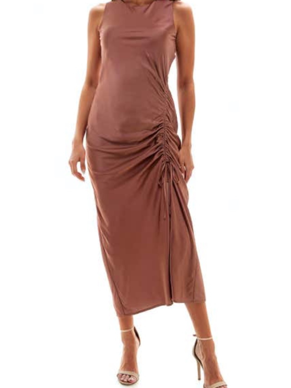 Socialite BIAS CUT TANK MIDI DRESS $98.00 Medium, AUBURN Item #10343465